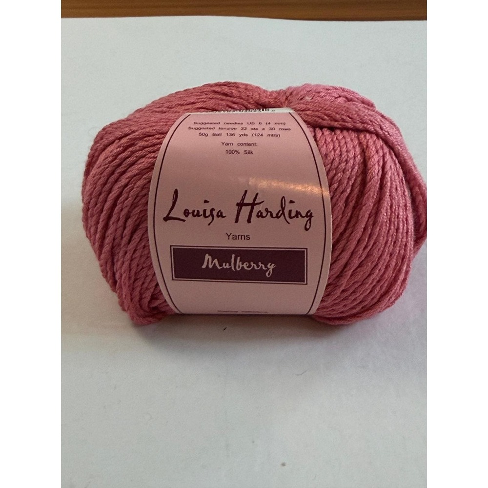 Louisa Harding Mulberry Silk Yarn 50g Rose Pink Luxury Knitting Crochet